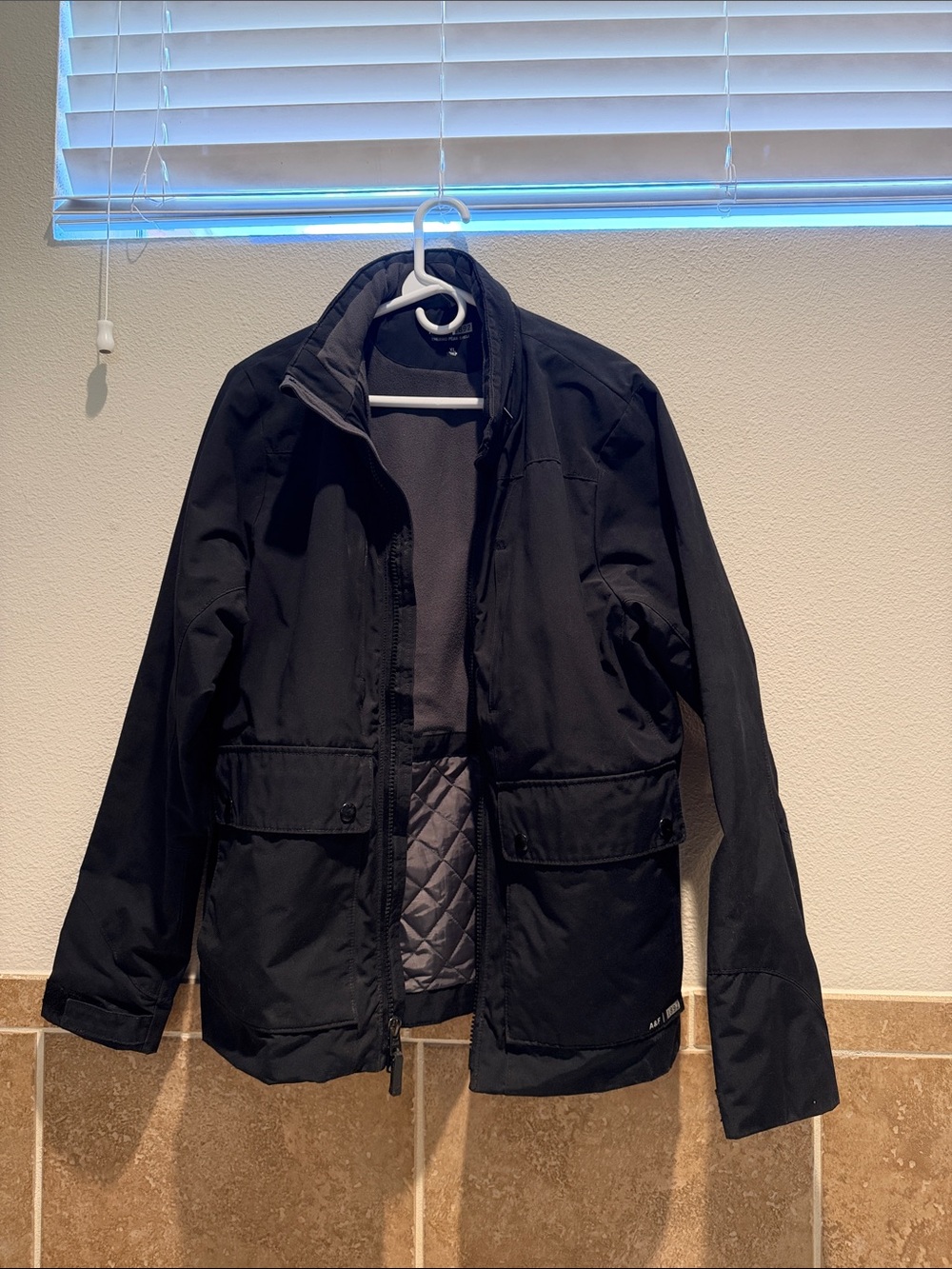 Abercrombie & Fitch Black Performance Jacket with Quilted Lining